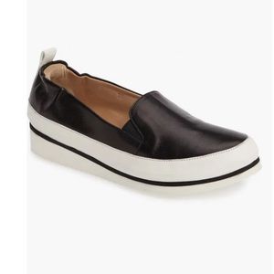 Nell Leather Platform Slip-on Wedges